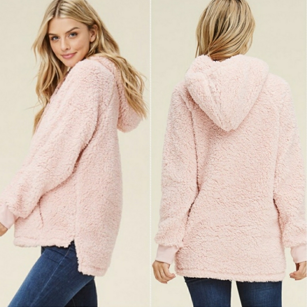 Baby Pink Soft,Comfy, Fluffy Sherpa-Feel H…